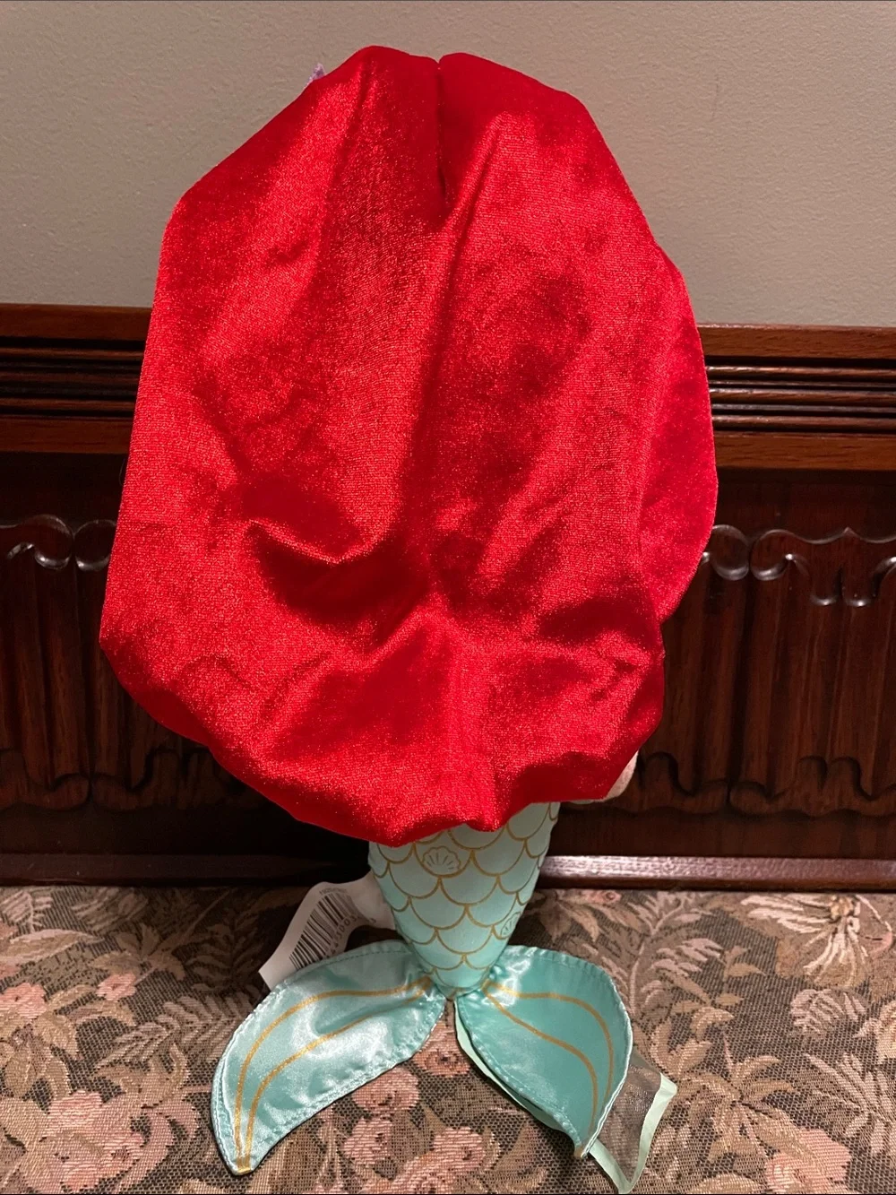 Disney Ariel Plush Doll - Red Hair, Purple Top, Mint Tail